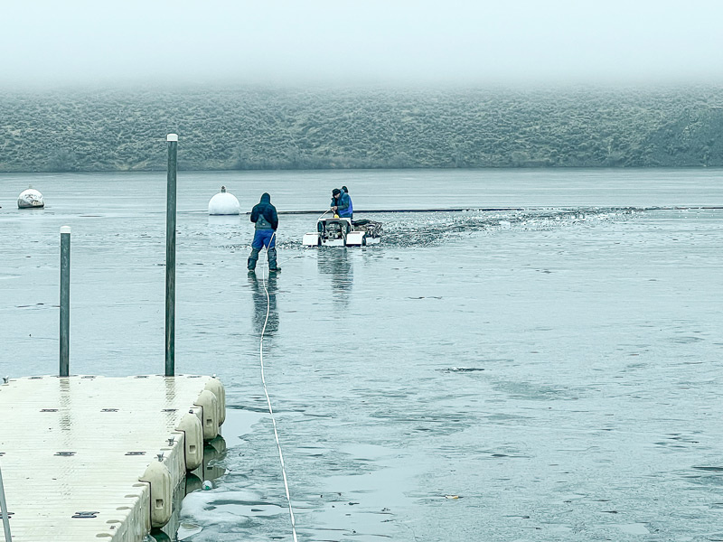 The Wilcraft amphibious ice-fishing vehicle